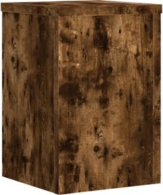 vidaXL Βάσεις Φυτών 2Τεμ. Καπνιστή Δρυς 25x25x35εκ. Επεξεργασμένο Ξύλο