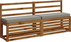 vidaXL Μαξιλάρια Πάγκου 2 Τεμαχίων VUGHT 2 pcs 100% Πολυεστέρας Γκρι