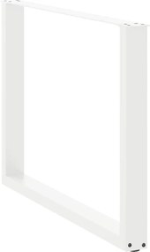 vidaXL Πόδια Τραπεζαρίας σε Σχήμα U 2 τεμ. Λευκά 100x(72-73) εκ. Ατσάλι