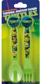 Κουτάλι & Πιρούνι Παιδικά Ninja Turtles (Σετ 2Τμχ) Multi Max Home 2 τμχ Plastic