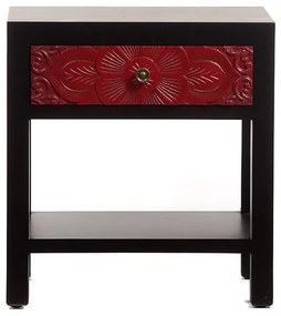 Artekko Chinoise Handmade Flower Bed Side Table with 1 Drawer (47x34x50) Artekko 305-2153
