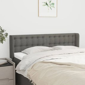 vidaXL Κεφαλάρι με Πτερύγια Σκούρο Γκρι 147x16x78/88 εκ. Υφασμάτινο