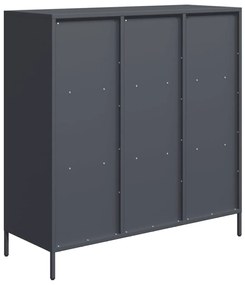 Ντουλάπι Ανθρακί 101,5x39x103,5 εκ. από Ατσάλι - Ανθρακί