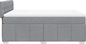 vidaXL Κρεβάτι Boxspring με Στρώμα Αν. Πράσινο 160x200εκ Υφασμάτινο