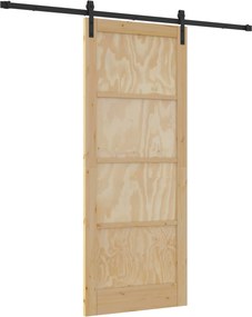 vidaXL Συρόμενη Πόρτα 86 x 211 cm Επεξεργασμένο Ξύλο Φυσικό