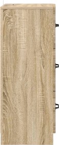vidaXL Ντουλάπι με Συρτάρια Sonoma Δρυς 33 x 34,5 x 87 εκ.