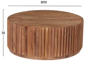 ΤΡΑΠΕΖΙ ΣΑΛΟΝΙΟΥ ΣΤΡΟΓΓΥΛΟ SEDGE HM9695 ΜΑΣΙΦ ΑΚΑΚΙΑ-ΦΥΣΙΚΟ ΧΡΩΜΑ Φ90Χ38Υεκ.