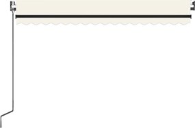vidaXL Αναδιπλούμενη τέντα Κρεμ 450 x 300 εκ Πολυεστέρας