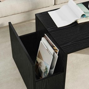 vidaXL Τραπεζάκι σαλονιού Μαύρη Οξυά 90 x 45 x 35 cm