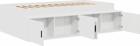 vidaXL Σκελετός Κρεβατιού Λευκό 90 x 200 cm Επεξεργασμένο ξύλο