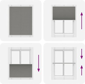 vidaXL Πλισέ περσίδα Ανθρακί 105x150 cm Πλάτος υφάσματος 104,4 cm