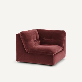 Γωνιακή πολυθρόνα σύνθεσης, βελούδο, Giuliano