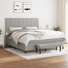 ΚΡΕΒΑΤΙ BOXSPRING ΜΕ ΣΤΡΩΜΑ ΑΝΟΙΧΤΟ ΓΚΡΙ 180X200 ΕΚ. ΥΦΑΣΜΑΤΙΝΟ 3136613