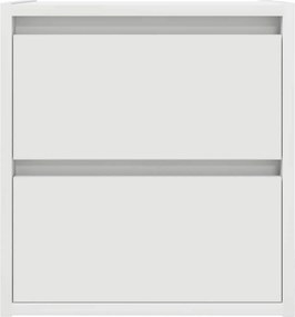 vidaXL Κομοδίνο Επιτοίχιο Λευκά 38x34x40 εκ.