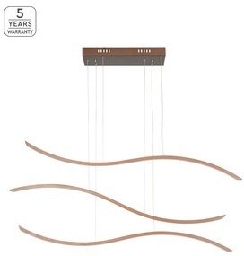 Γραμμικό Φωτιστικό SE LED 120 WAVES PENDANT COFFEE BROWN Β5 - 51W - 100W - 77-8130