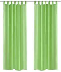 Λαχανί ημιδιαφανής κουρτίνα 140 x 175 cm 2 τμχ