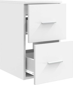 vidaXL Ντουλάπι Μπάνιου Ενδιάμεσο Λευκό 30 x 44,5 x 50 εκ.