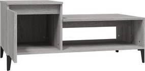 vidaXL Τραπεζάκι Σαλονιού Γκρι Sonoma 100x50x45 εκ. Επεξεργασμένο Ξύλο