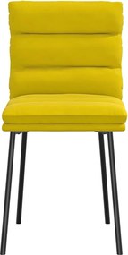 vidaXL Καρέκλες Τραπεζαρίας 6 τεμ. Κίτρινες Βελούδινες