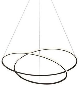 Φωτιστικό Οροφής Glem/60C 2369 Φ60x45/90cm 50W Black Sikrea Aluminum,Acrylic