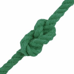 vidaXL Cotton Twine 4 mm 100 m Πράσινο 100% Βαμβάκι