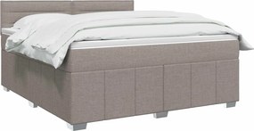 vidaXL Κρεβάτι box spring με στρώμα Taupe 140 x 200 cm Ύφασμα