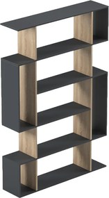 Βιβλιοθήκη Mito pakoworld ανθρακί - sonoma 108.5x25x161εκ