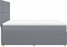 vidaXL Κρεβάτι Boxspring με Στρώμα Αν. Πράσινο 160x200εκ Υφασμάτινο