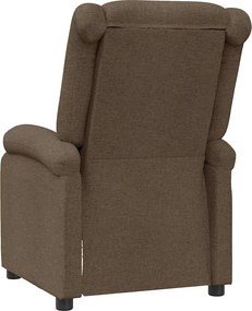 vidaXL Πολυθρόνα Ανακλινόμενη Καφέ Υφασμάτινη