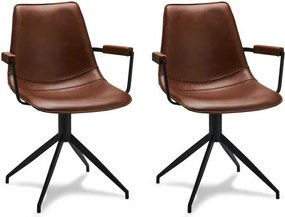 Isabel Dining Chair with Armrests Light Brown