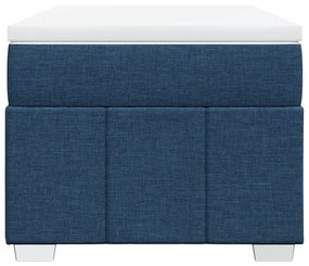 Κρεβάτι Boxspring με Στρώμα Μπλε 90x200 εκ.Υφασμάτινο - Μπλε