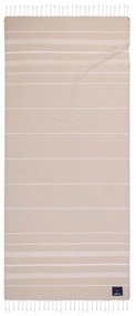 Πετσέτα Θαλάσσης - Παρεό 3808 Beige Greenwich Polo Club Beach 80x180cm 100% Βαμβάκι