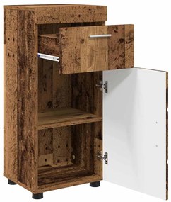 vidaXL Ντουλάπι Μπάνιου με πόρτα TULUM Παλαιό ξύλο 37 x 31.5 x 82 εκ