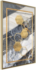 Αφίσα - Marble Composition III - 20x30 - Χρυσό - Χωρίς πασπαρτού
