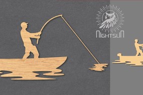 Σετ των 2 Intra απο ξύλο plywood  Χρώμα wenge 3mm-4mm πάχος - Διακόσμηση κοπής με λέιζερ ψαρέματος 2 Δίασταση 20x20 cm INTRAFABR-111231188