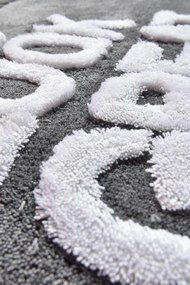 Acrylic Bathmat Set (3 Pieces) Great - Grey Multicolor