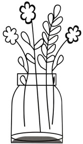 Διακοσμητικό Επιτραπέζιο Flowerpot 565TNL1170 30x53cm Black Aberto Design Μέταλλο