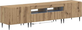 vidaXL 5 Τεμάχια LED Τηλεοπτικού Ντουλαπιού Artisan Δρυς