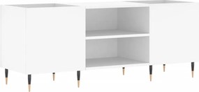 vidaXL Δισκοθήκη Λευκή 121 x 38 x 48 εκ. Επεξεργασμένο Ξύλο
