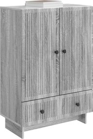 vidaXL Πλαϊνό γραφείο Γκρι Σονομά 66 x 34,5 x 95 εκ.