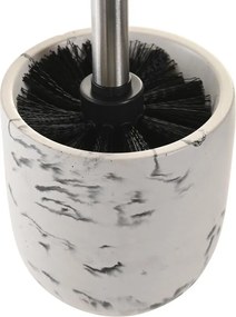 Βούρτσα Τουαλέτας DKD Home Decor Μαύρο Τσιμέντο Λευκό 10 x 10 x 36 cm