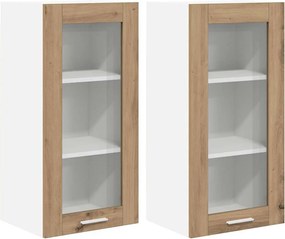 vidaXL Κρεμαστό ντουλάπι 2 pcs Artisan Oak Επεξεργασμένο Ξύλο
