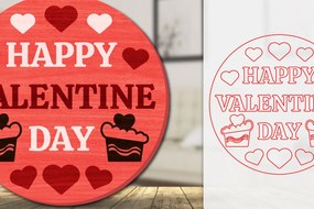Intra απο ξύλο plywood 3mm-4mm πάχος – Καλώς ήρθατε Sign Valentine Door Lasercut Δίασταση  40x30 cm INTRAFABR-114811359
