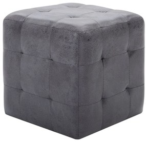 vidaXL Κομοδίνα 2 τεμ. Γκρι 30 x 30 x 30 εκ. από Συνθετικό Καστόρι