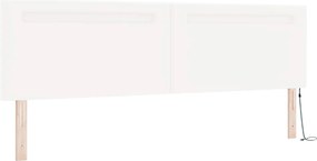 vidaXL Κρεβάτι με ελατήρια με στρώμα Λευκό 200 x 200 cm Τεχνητό δέρμα
