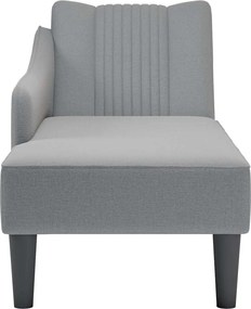 vidaXL Σαλόνι πολυθρόνας με δεξί μπράτσο ανοιχτό γκρι ύφασμα