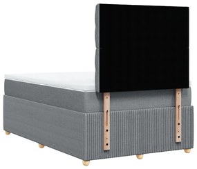 ΚΡΕΒΑΤΙ BOXSPRING ΜΕ ΣΤΡΩΜΑ ΑΝΟΙΧΤΟ ΓΚΡΙ 120X200 ΕΚ. ΥΦΑΣΜΑΤΙΝΟ 3294330