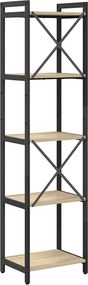 vidaXL Ράφι Βιβλίων 40 x 30 x 155 εκ Επεξεργασμένο Ξύλο Δρύς Sonoma
