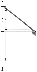 vidaXL Τέντα Συρόμενη Χειροκίνητη Μπλε με Λευκές Ρίγες 250 εκ.