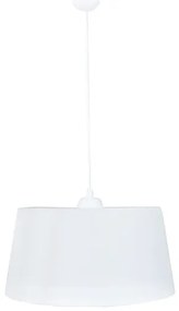 Κρεμαστό Φωτιστικό Οροφής 1xE27 Πλαστικό Φ35cm Drum Heronia Lighting-35-0078-Λευκό 35-0078